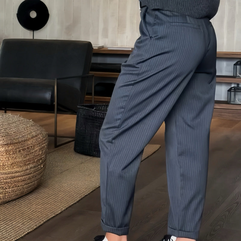 🔥Nouveau best-seller🔥Pantalon Tailleur Droit Décontracté Taille Haute pour Femmes