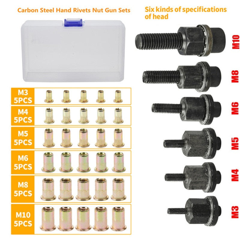 🔥Promotion de nouveaux produits 2025 - 50% de réduction🔥Jeu d’écrous à sertir filetés avec tête plate