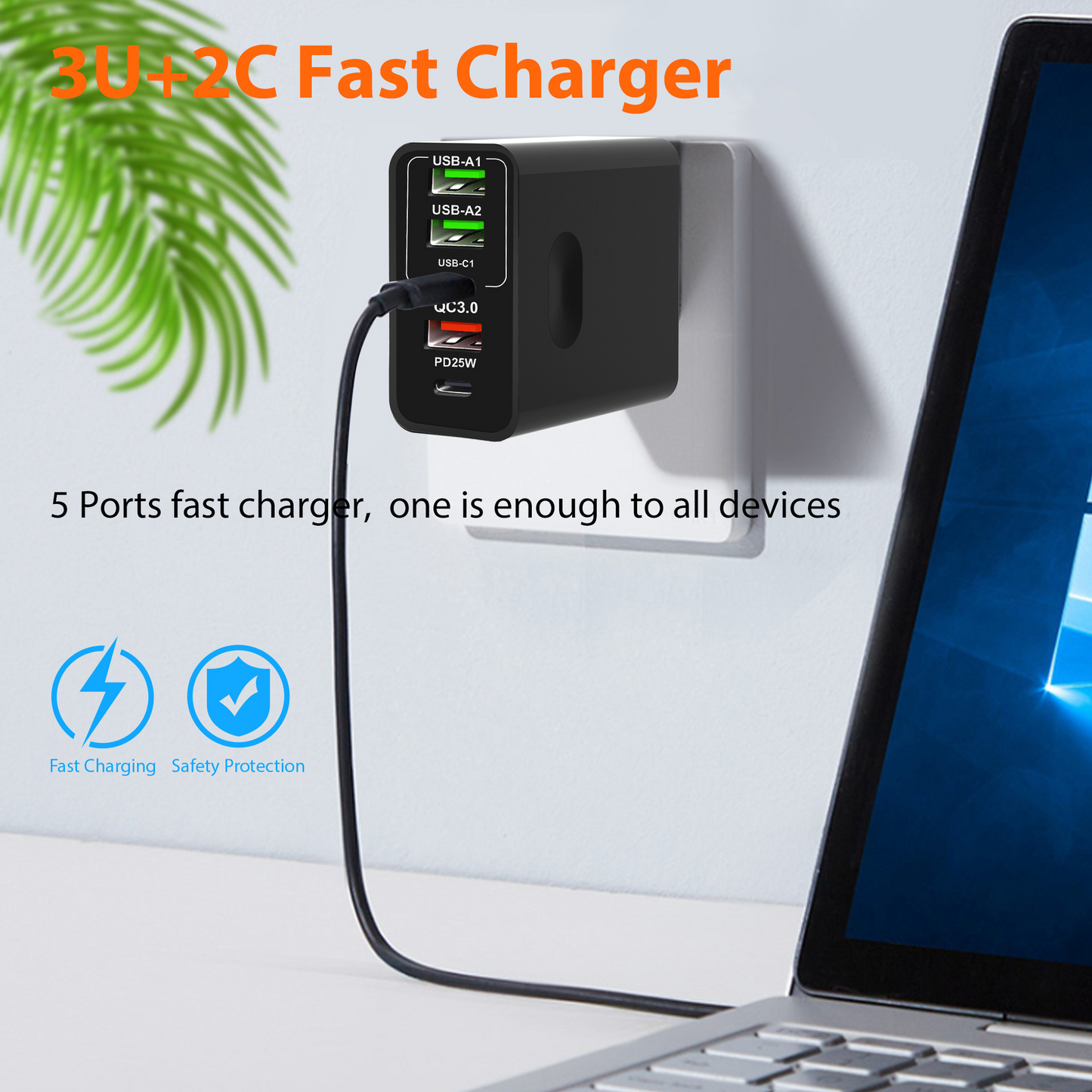 🎉VENTE DU DERNIER JOUR 60% DE RÉDUCTION🔥[Cadeau pratique] Chargeur rapide à ports multiples 65W & 120W