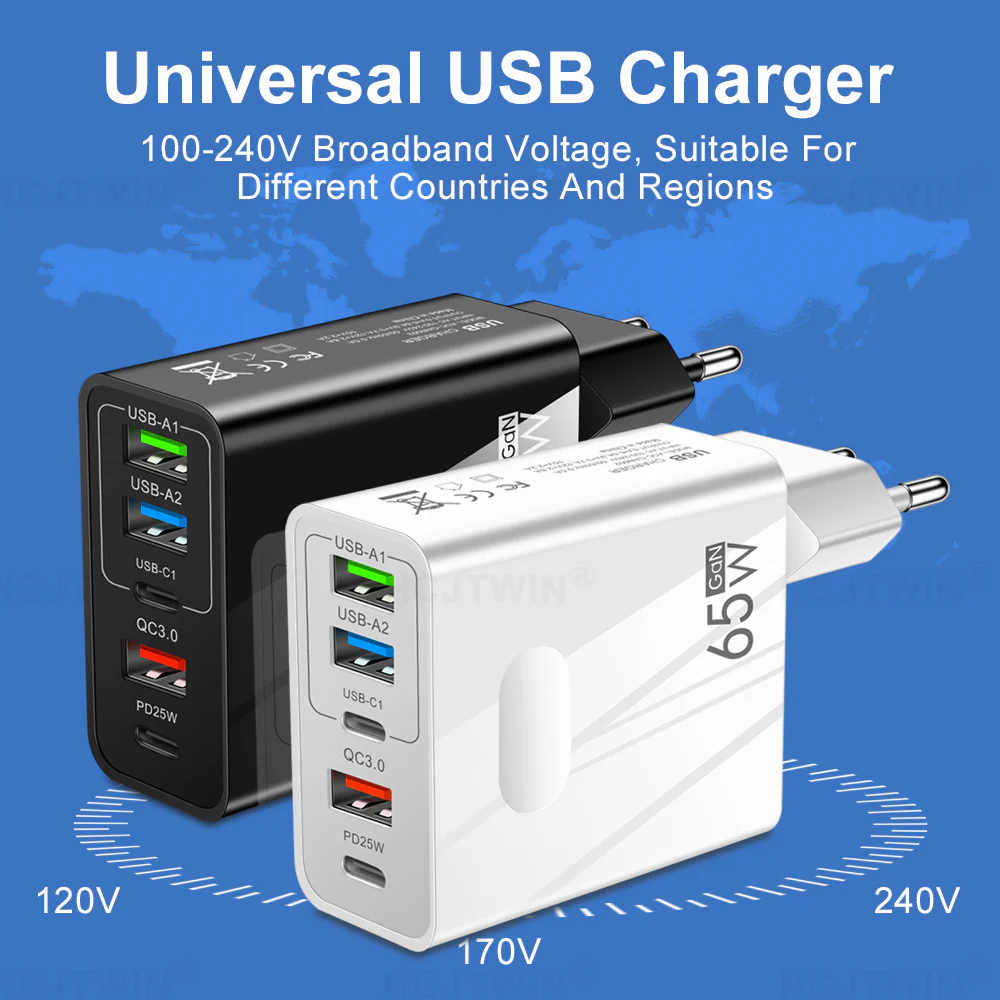 🎉VENTE DU DERNIER JOUR 60% DE RÉDUCTION🔥[Cadeau pratique] Chargeur rapide à ports multiples 65W & 120W