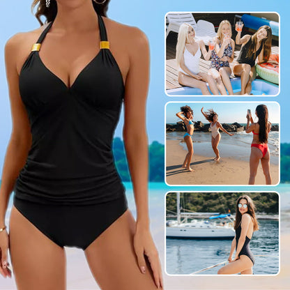 Maillot de Bain Sexy à Encolure Ras du Cou pour Femmes