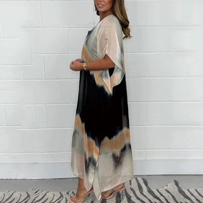 Summer Limited Time 49% Off🔥✨Women Comfortable Casual Chiffon Dip Dye Dress