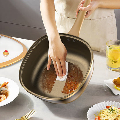 🍳🔥Livraison gratuite🔥 Casserole Anti-Adhésive en Alliage de Titane 12 Pouces - Cuisson Saine sans Produits Chimiques, Poignées Froides et Lavable au Lave-Vaisselle 🔥📦