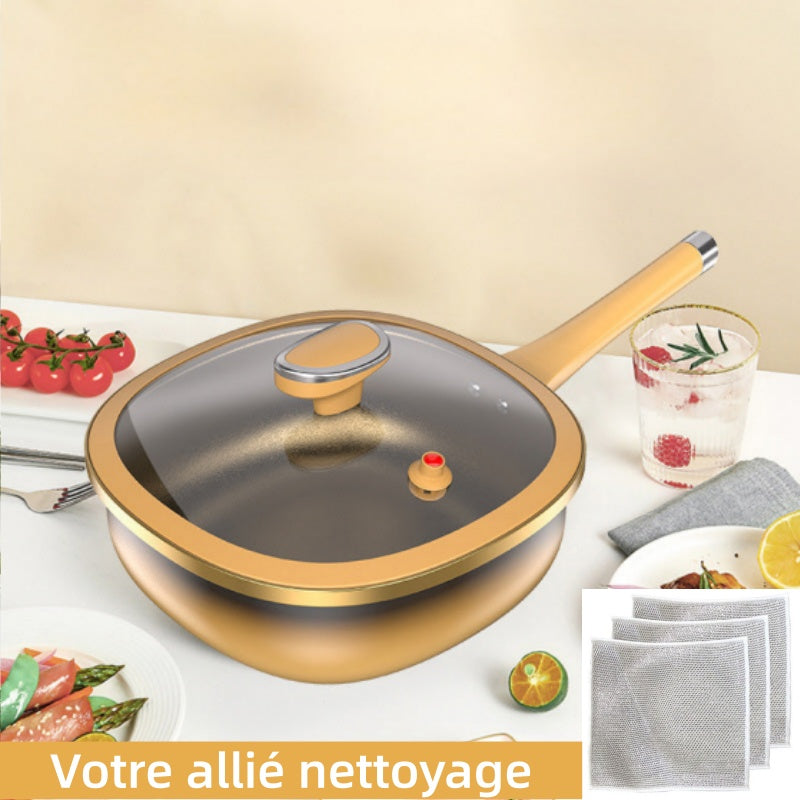 🍳🔥Livraison gratuite🔥 Casserole Anti-Adhésive en Alliage de Titane 12 Pouces - Cuisson Saine sans Produits Chimiques, Poignées Froides et Lavable au Lave-Vaisselle 🔥📦