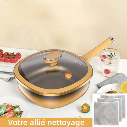 🍳🔥Livraison gratuite🔥 Casserole Anti-Adhésive en Alliage de Titane 12 Pouces - Cuisson Saine sans Produits Chimiques, Poignées Froides et Lavable au Lave-Vaisselle 🔥📦
