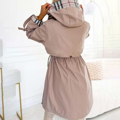 🔥Sweat à capuche long avec cordon de serrage à la taille et fermeture éclair🔥Achetez 2 livraison gratuite