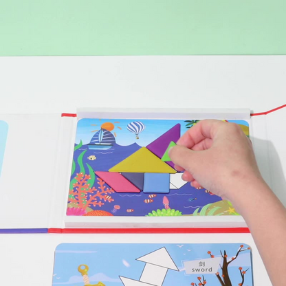 🌟Améliorer les capacités de réflexion des enfants - Ensemble de puzzles magnétiques Tangram pour enfants - 🎁Le meilleur cadeau