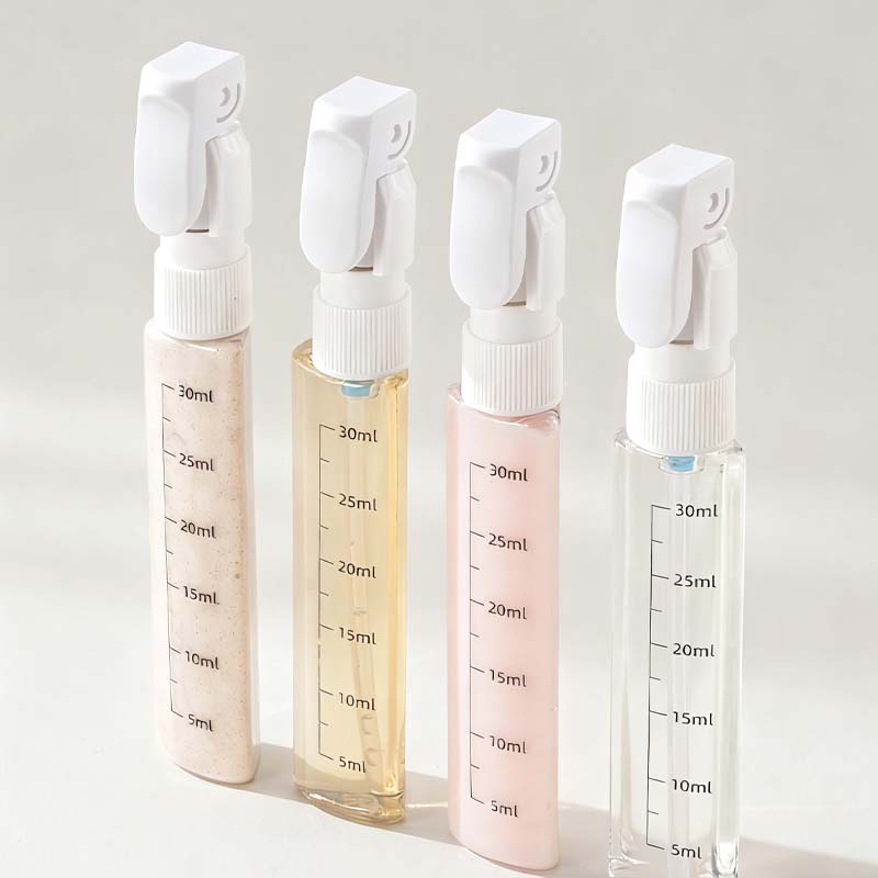 📢📢50 % de réduction ! Flacons distributeurs rechargeables 4 en 1 pour le voyage – Compact, étanche & ultra-pratique ✈️🧴