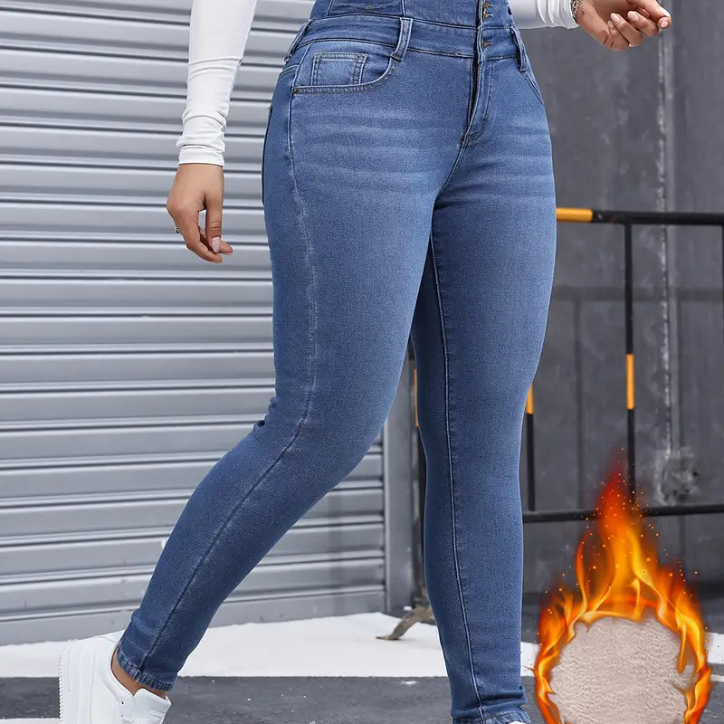 Jeans décontractés chauds pour femmes