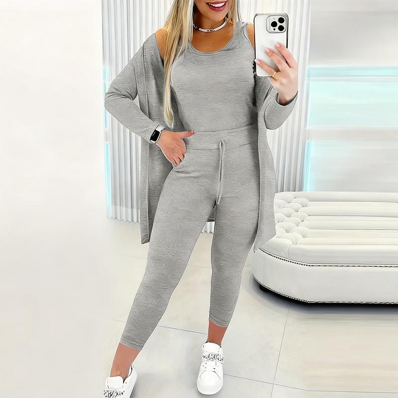 🔥Achetez 2 livraison gratuite💕Ensemble 3 pièces décontracté et élégant pour femme