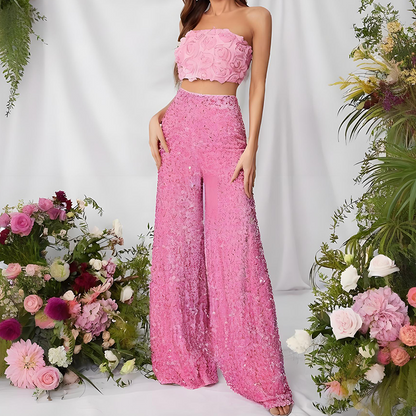 💖🔥Livraison gratuite💃Pantalon large à paillettes pour femme