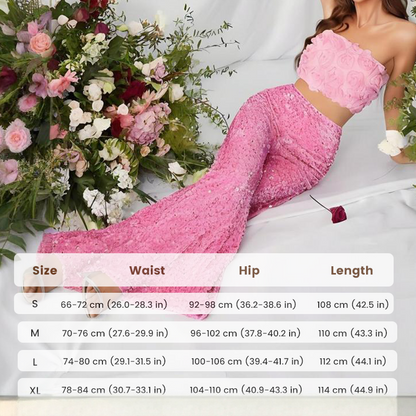 💖🔥Livraison gratuite💃Pantalon large à paillettes pour femme