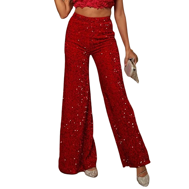 💖🔥Livraison gratuite💃Pantalon large à paillettes pour femme