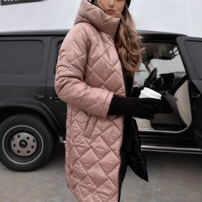 Manteau matelassé long à capuche pour femme🔥Livraison gratuite