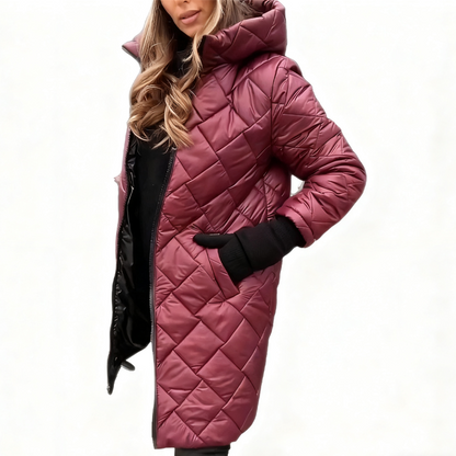 Manteau matelassé long à capuche pour femme🔥Livraison gratuite