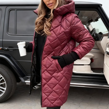 Manteau matelassé long à capuche pour femme🔥Livraison gratuite