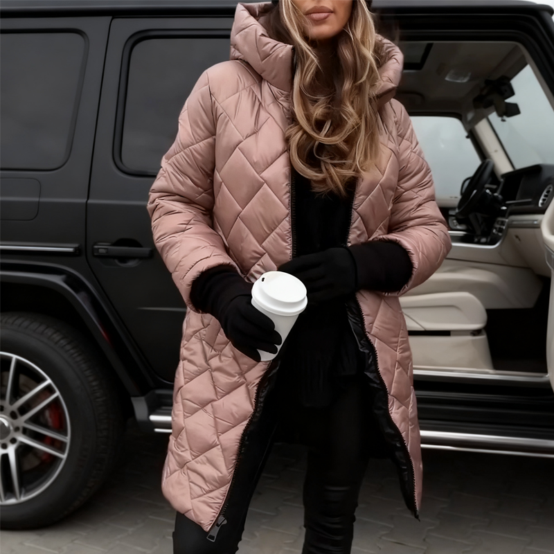 Manteau matelassé long à capuche pour femme🔥Livraison gratuite