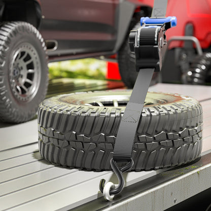 🚚Sangle d'arrimage rétractable à cliquet pour usage intensif