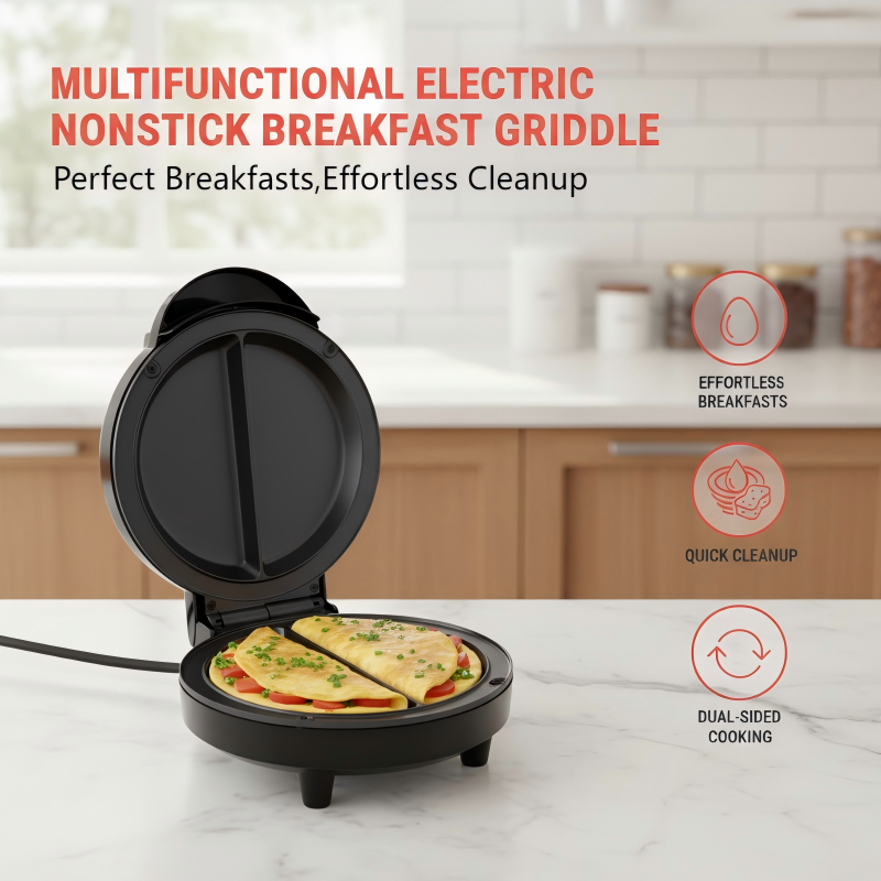 🍳 50 % DE RÉDUCTION ! 🎉 Gril électrique antiadhésif pour petits pains – Multifonctionnel, chauffe rapidement et se nettoie facilement 🥓📦