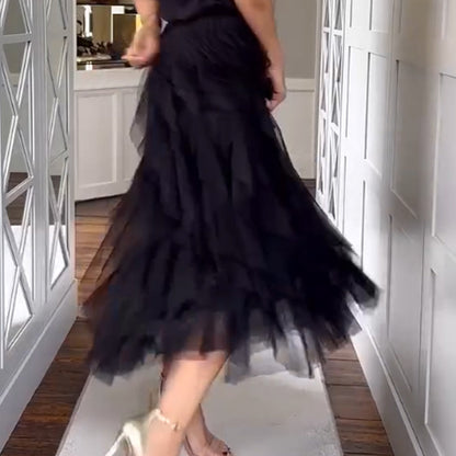 Jupe longue élégante à volants irréguliers pour femme🔥Achetez 2 livraison gratuite