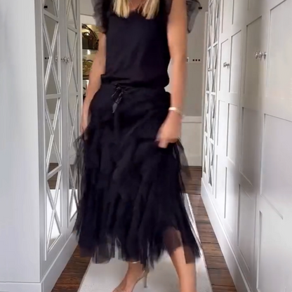 Jupe longue élégante à volants irréguliers pour femme🔥Achetez 2 livraison gratuite