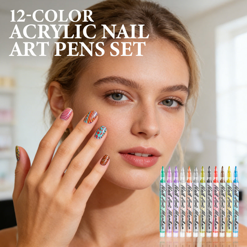 ✨🎅Offres de Noël – Pour une durée limitée !⏰Lot de 12 stylos acryliques pour nail art
