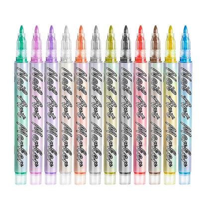 ✨🎅Offres de Noël – Pour une durée limitée !⏰Lot de 12 stylos acryliques pour nail art