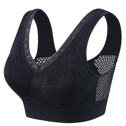 Soutien-gorge sans armatures en dentelle à maintien élevé pour femme