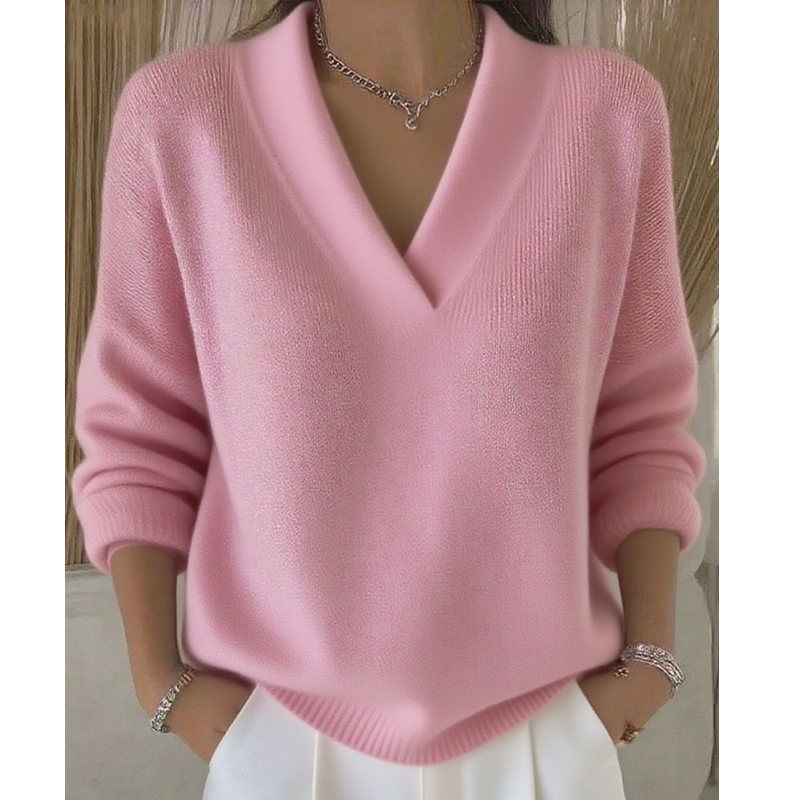 🌸Promotion exceptionnelle : 50 % de réduction💖Pull confortable à col en V pour un look décontracté
