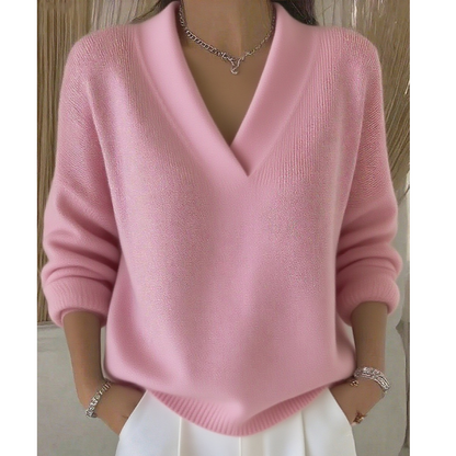 🌸Promotion exceptionnelle : 50 % de réduction💖Pull confortable à col en V pour un look décontracté