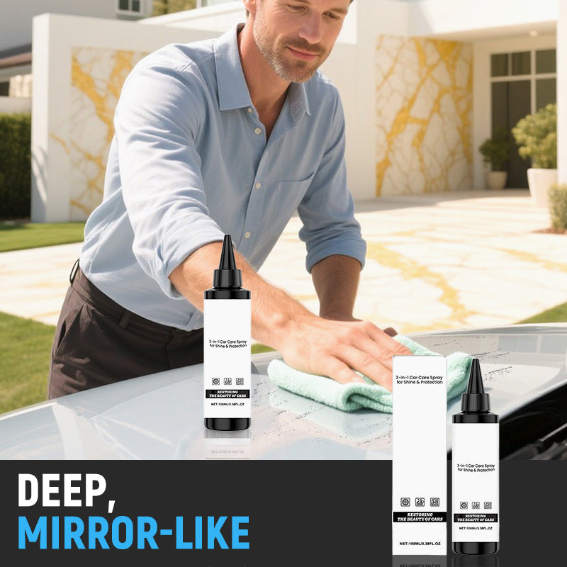 Spray 3 en 1 pour l'entretien automobile, pour faire briller et protéger