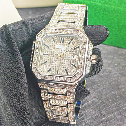 ⌚Montre carrée en strass – Éclat luxueux, verre minéral & fermoir sécurisé 💎✨