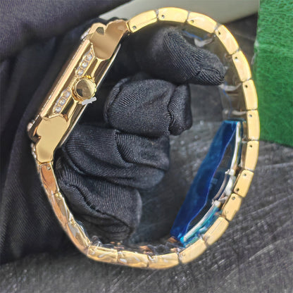 ⌚Montre carrée en strass – Éclat luxueux, verre minéral & fermoir sécurisé 💎✨
