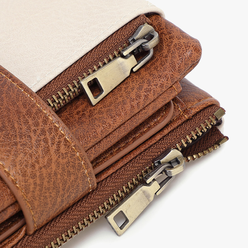 🔥Offre à durée limitée - Portefeuille à trois volets pour femme, style rétro, avec protection RFID