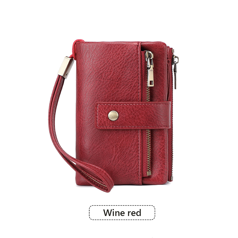 🔥Offre à durée limitée - Portefeuille à trois volets pour femme, style rétro, avec protection RFID