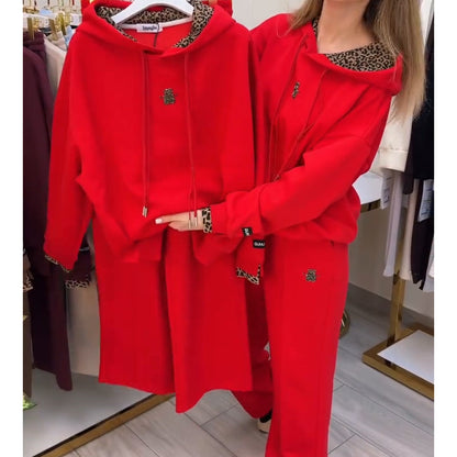 Sweat à capuche décontracté pour femme avec doublure imprimé léopard🔥Achetez 2 livraison gratuite