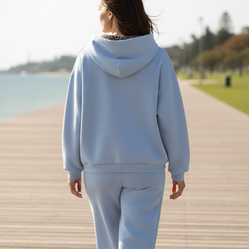 Sweat à capuche décontracté pour femme avec doublure imprimé léopard🔥Achetez 2 livraison gratuite