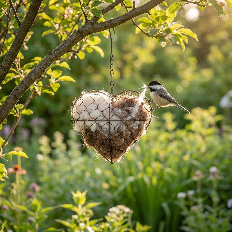 Cadre de nid d’oiseau en forme de cœur
