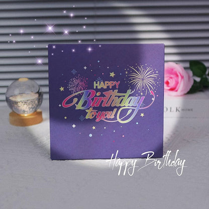 Cartes d’Anniversaire avec Feux d’Artifice, Gâteau Pop-Up et Musique à Souffler