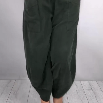 Ensemble décontracté pour femme composé d'un haut en tricot et d'un pantalon bouffant