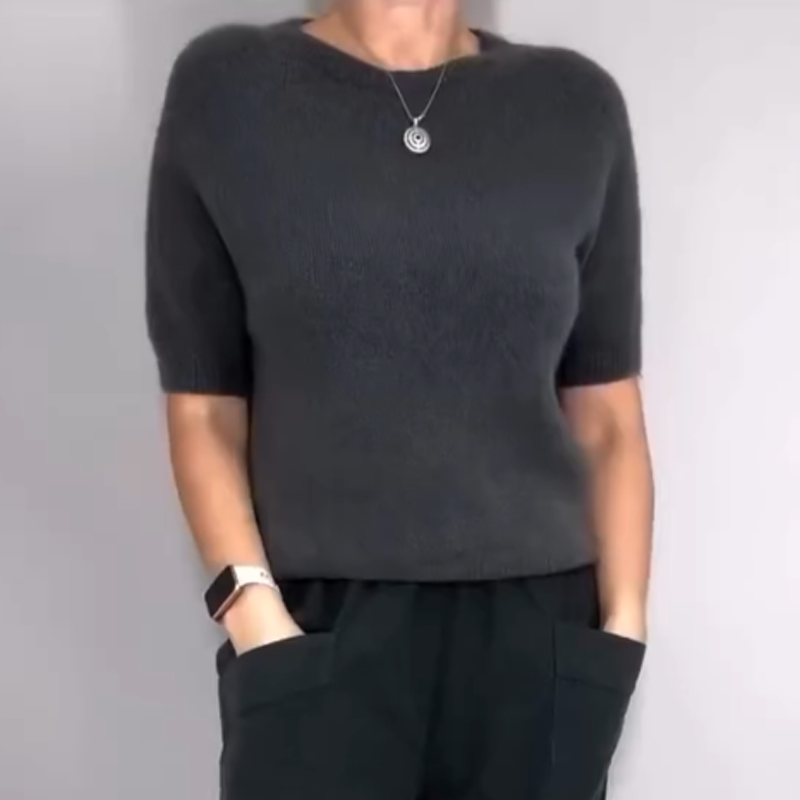 Ensemble décontracté pour femme composé d'un haut en tricot et d'un pantalon bouffant