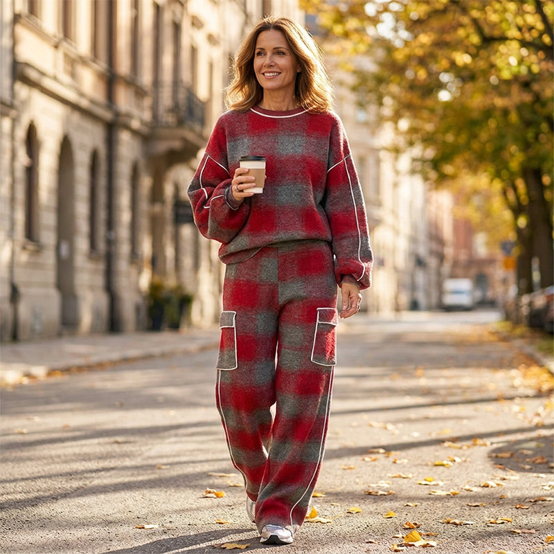 Ensemble 2 pièces rayé moderne et confortable🎁Achetez-en 2 et bénéficiez de la livraison gratuite🔥