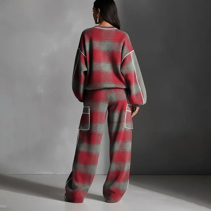 Ensemble 2 pièces rayé moderne et confortable🎁Achetez-en 2 et bénéficiez de la livraison gratuite🔥