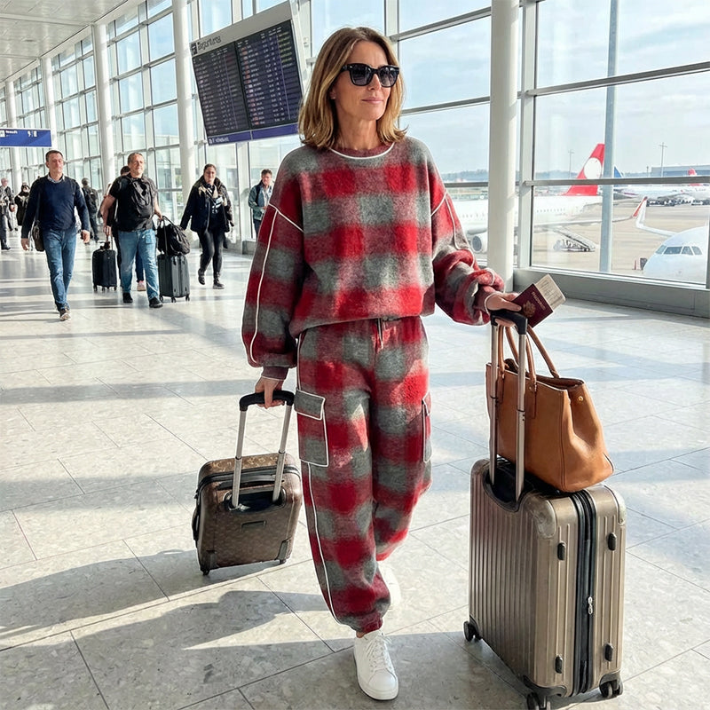 Ensemble 2 pièces rayé moderne et confortable🎁Achetez-en 2 et bénéficiez de la livraison gratuite🔥