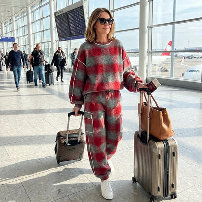 Ensemble 2 pièces rayé moderne et confortable🎁Achetez-en 2 et bénéficiez de la livraison gratuite🔥