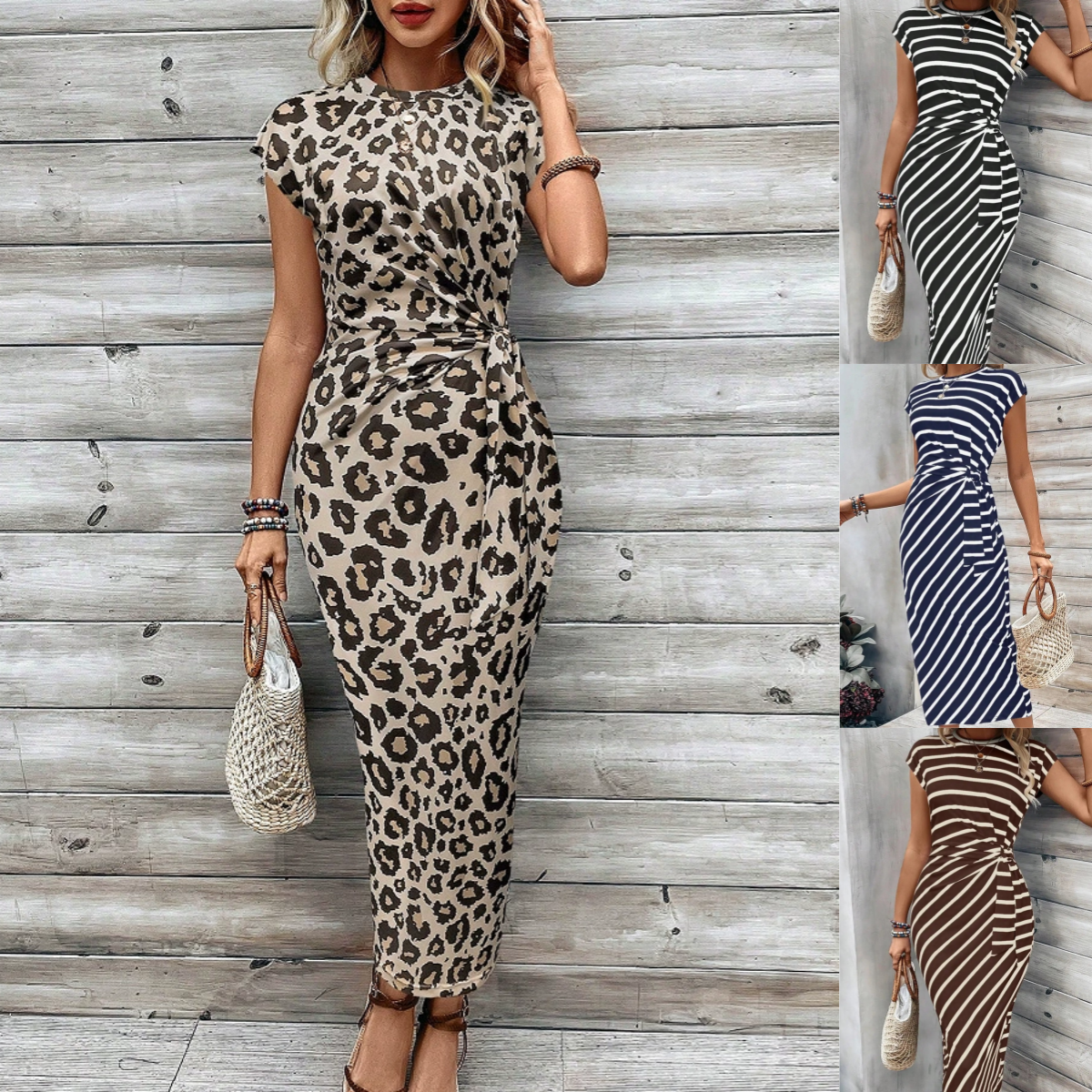 🔥 DERNIER JOUR DE SOLDES – 60% DE RÉDUCTION !! 💕 Robe Élégante à Taille Nouée pour Femme – Extensible, Flatteuse & Parfaite de Jour comme de Nuit ! 🌞🌙