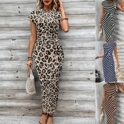 🔥 DERNIER JOUR DE SOLDES – 60% DE RÉDUCTION !! 💕 Robe Élégante à Taille Nouée pour Femme – Extensible, Flatteuse & Parfaite de Jour comme de Nuit ! 🌞🌙