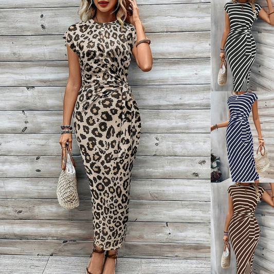🔥 DERNIER JOUR DE SOLDES – 60% DE RÉDUCTION !! 💕 Robe Élégante à Taille Nouée pour Femme – Extensible, Flatteuse & Parfaite de Jour comme de Nuit ! 🌞🌙