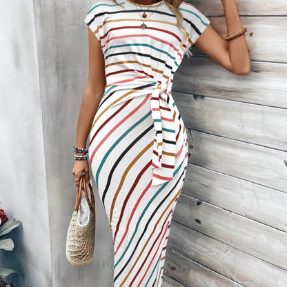 🔥 DERNIER JOUR DE SOLDES – 60% DE RÉDUCTION !! 💕 Robe Élégante à Taille Nouée pour Femme – Extensible, Flatteuse & Parfaite de Jour comme de Nuit ! 🌞🌙