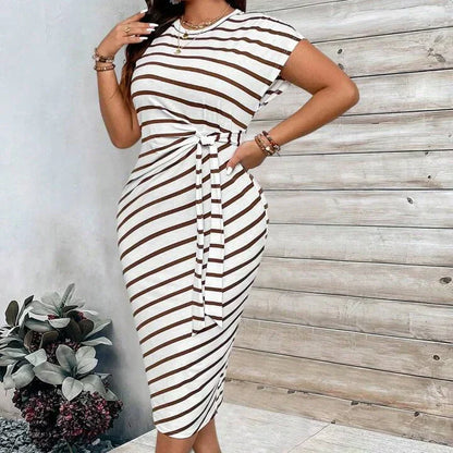 🔥 DERNIER JOUR DE SOLDES – 60% DE RÉDUCTION !! 💕 Robe Élégante à Taille Nouée pour Femme – Extensible, Flatteuse & Parfaite de Jour comme de Nuit ! 🌞🌙